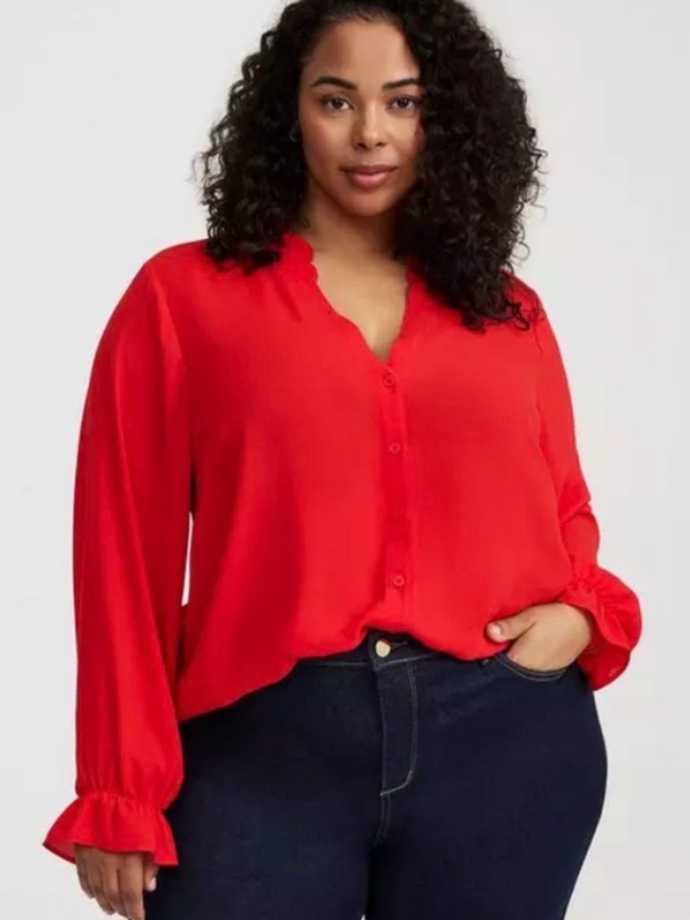 NWT Torrid Georgette Button-Up Blouse